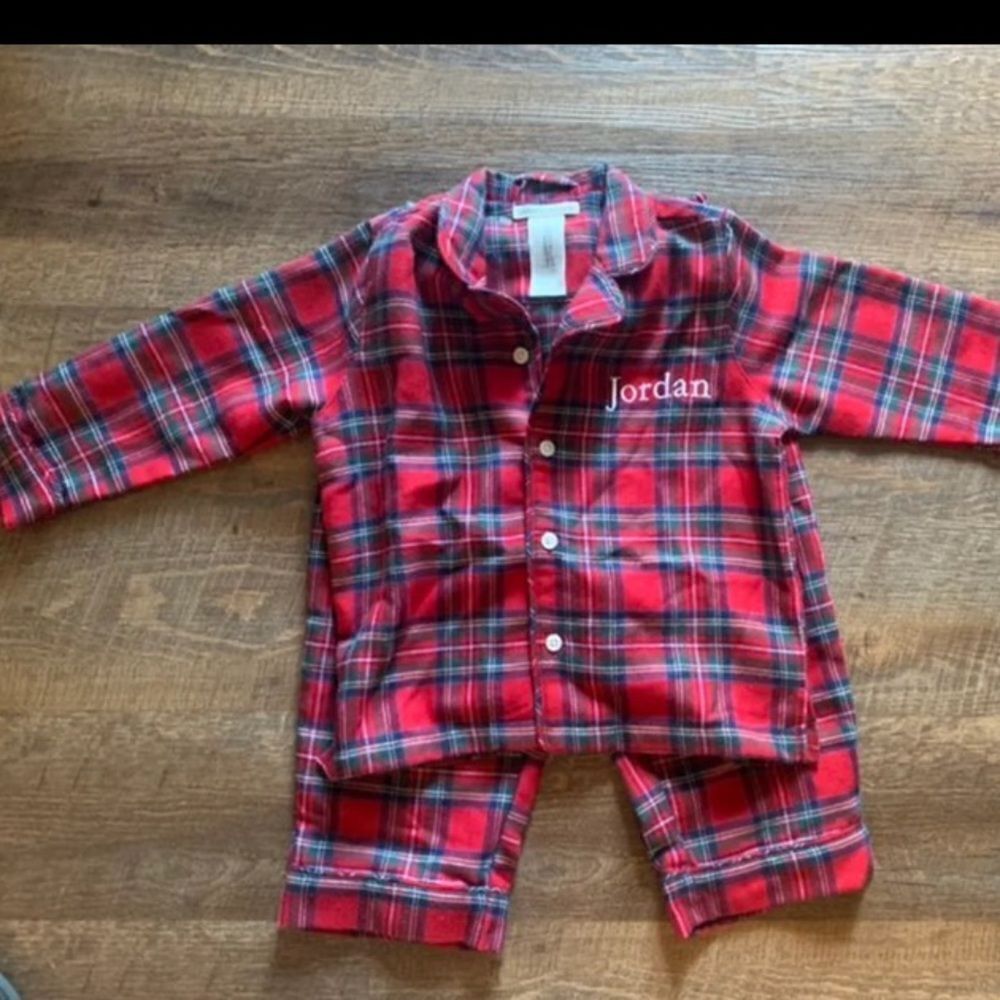 Pottery Barn Kids Flannel PJ's Size 3 JORDAN